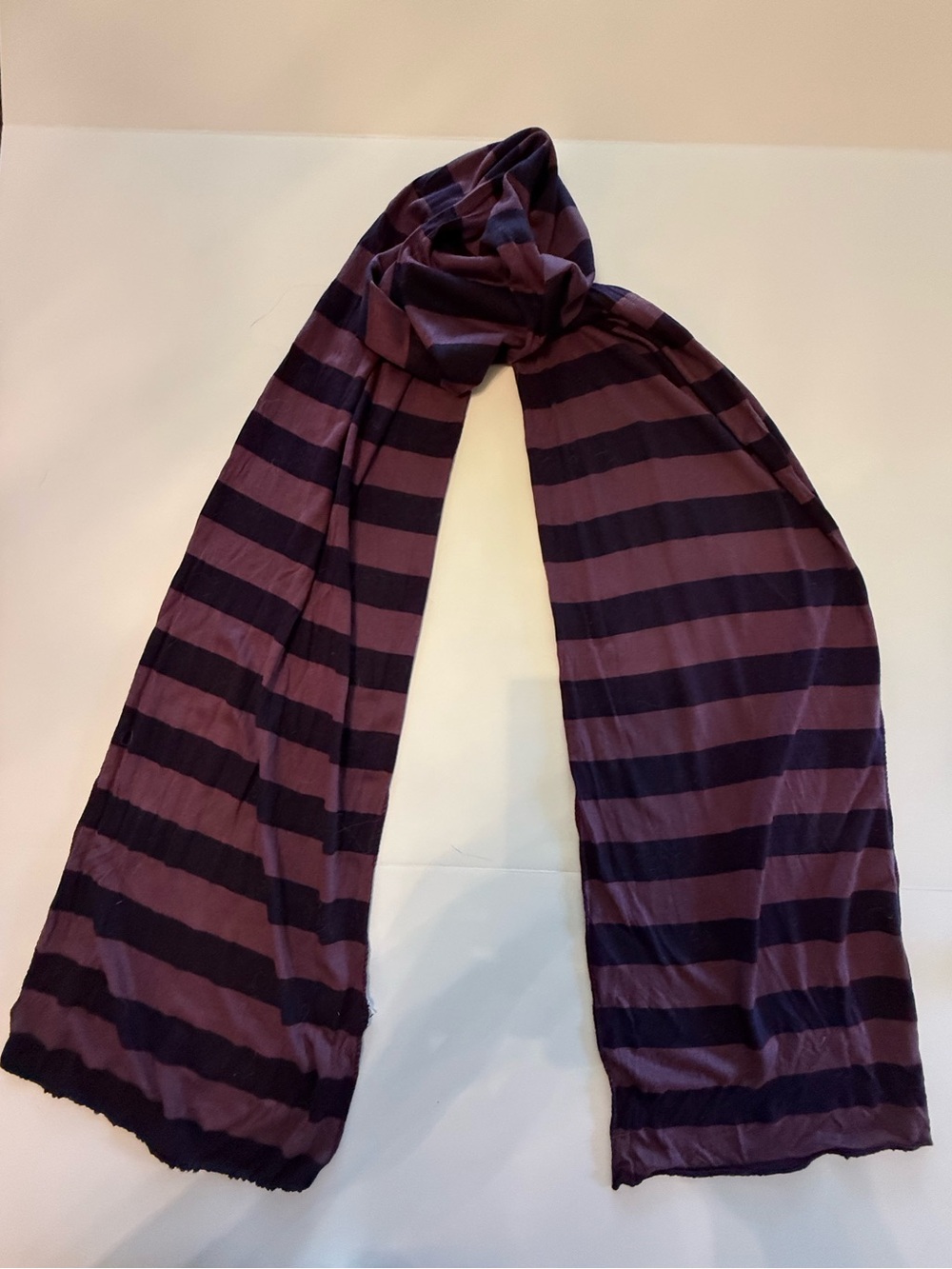 Striped Plum Lightweight Women's Scarf